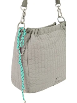 FredsBruder Damen Handtasche - Just Flow Hobo in grau