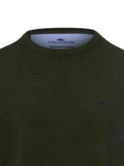 Fynch-Hatton Herren Strickpullover in tanne