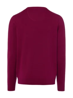 Fynch-Hatton Herren Strickpullover in himbeer