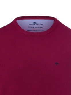 Fynch-Hatton Herren Strickpullover in himbeer