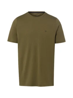 Fynch-Hatton Herren T-Shirt in oliv - Ärmel: kurzarm