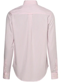 Gant Damen Bluse in rosa weiß - Ärmel: langarm