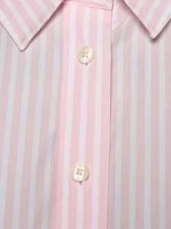 Gant Damen Bluse in rosa weiß - Ärmel: langarm