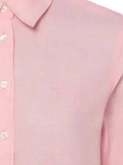 Gant Damen Leinenbluse in rosa - Ärmel: langarm