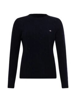 Gant Damen Strickpullover aus Lammwolle in marine