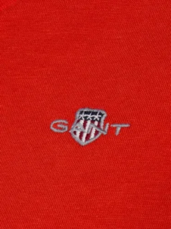 Gant Damen T-Shirt in rot - Ausschnitt: V-Ausschnitt