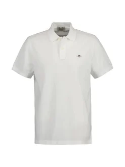 Gant Herren Poloshirt 1er Pack in weiß - Ärmel: kurzarm