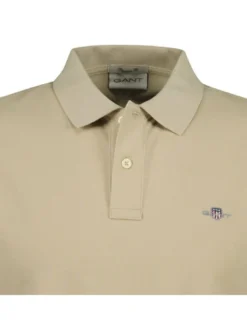 Gant Herren Poloshirt 1er Pack in beige - Ärmel: kurzarm
