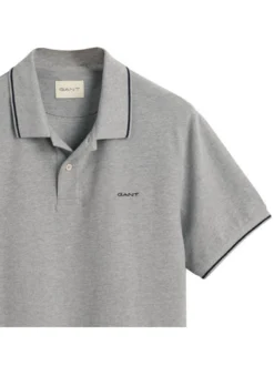 Gant Herren Poloshirt 1er Pack in grau - Ärmel: kurzarm