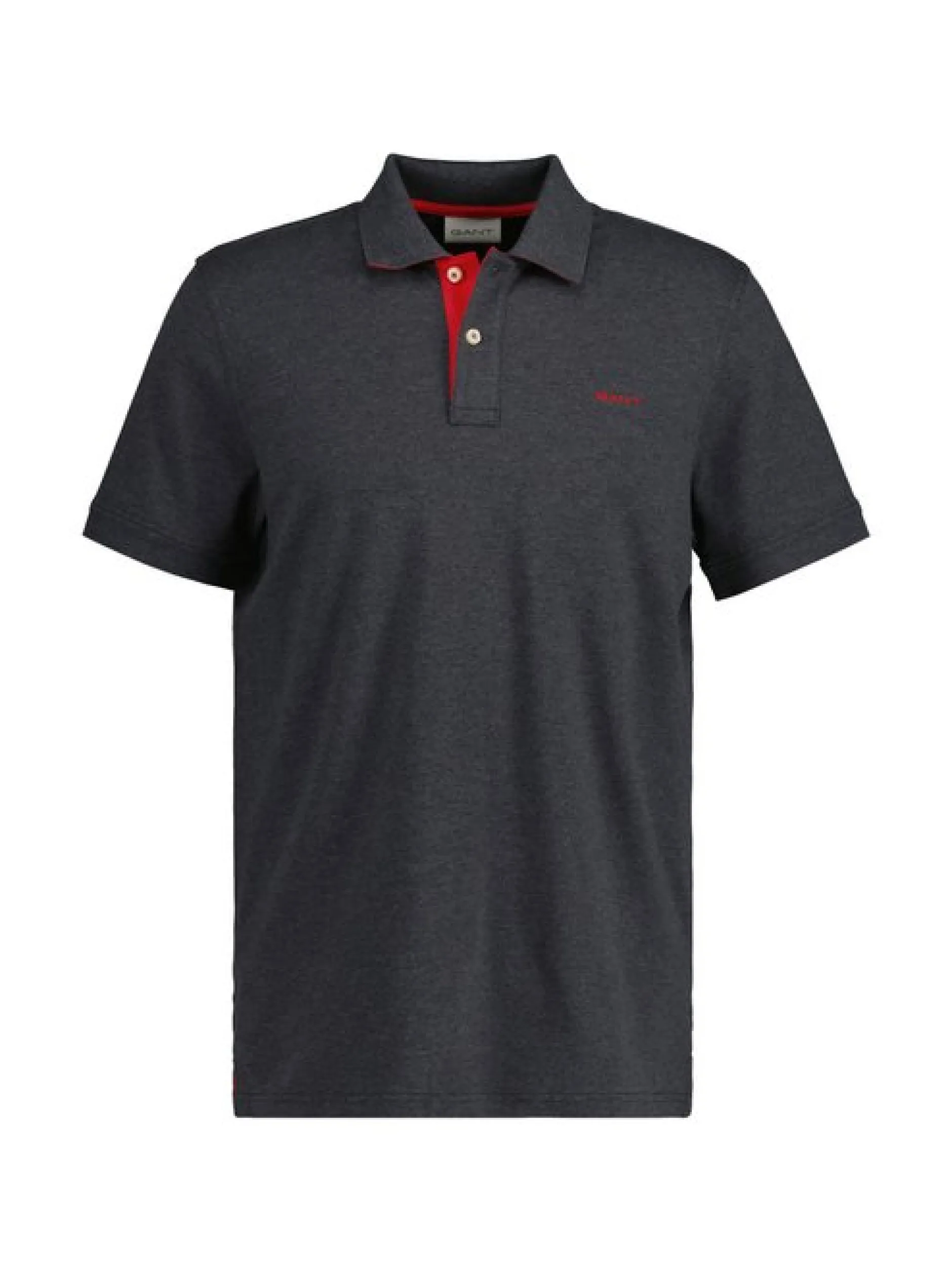 Gant Herren Poloshirt in anthrazit - Ärmel: kurzarm
