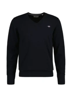 Gant Herren Strickpullover in blau - Ärmel: langarm