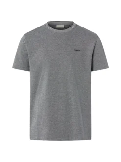 Gant Herren T-Shirt in altrosa weiß - Ärmel: kurzarm
