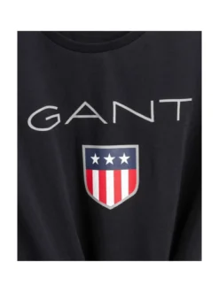 Gant Jungen T-Shirt in schwarz - Ausschnitt: Rundhals