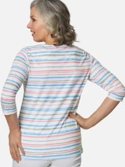 Goldner Damen 3/4-Arm-Shirts in weiß - Ärmel: 3/4 Arm