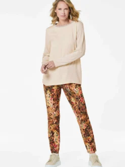 Goldner Damen Blusenshirt - Kurzgröße in weiß