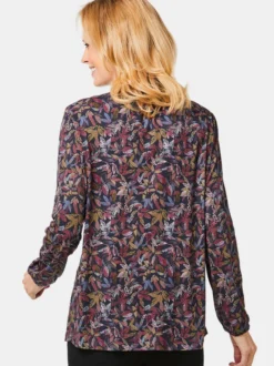 Goldner Damen Blusenshirts - Kurzgröße in marine