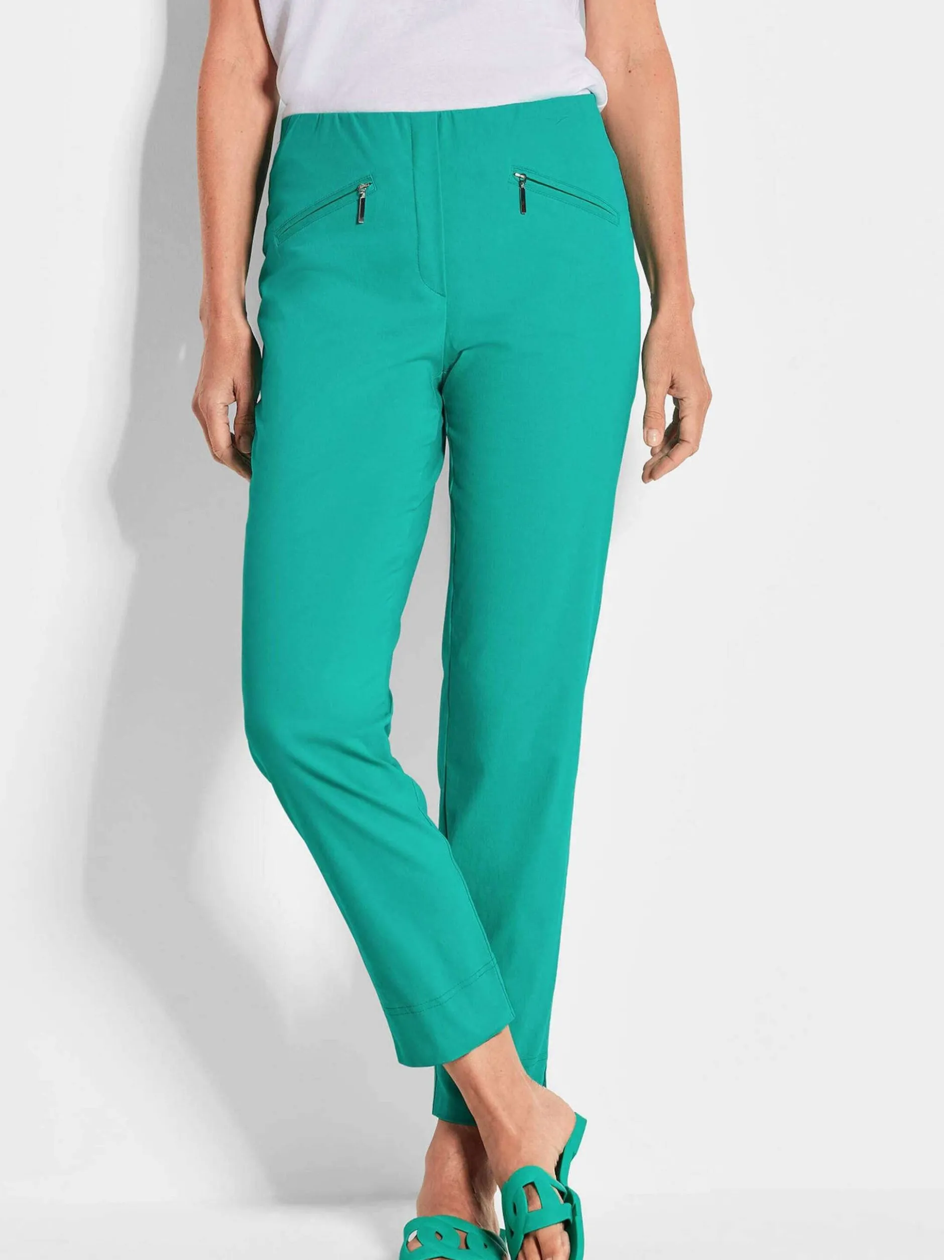 Goldner Damen Capri- & 7/8-Hosen - Kurzgröße in grün
