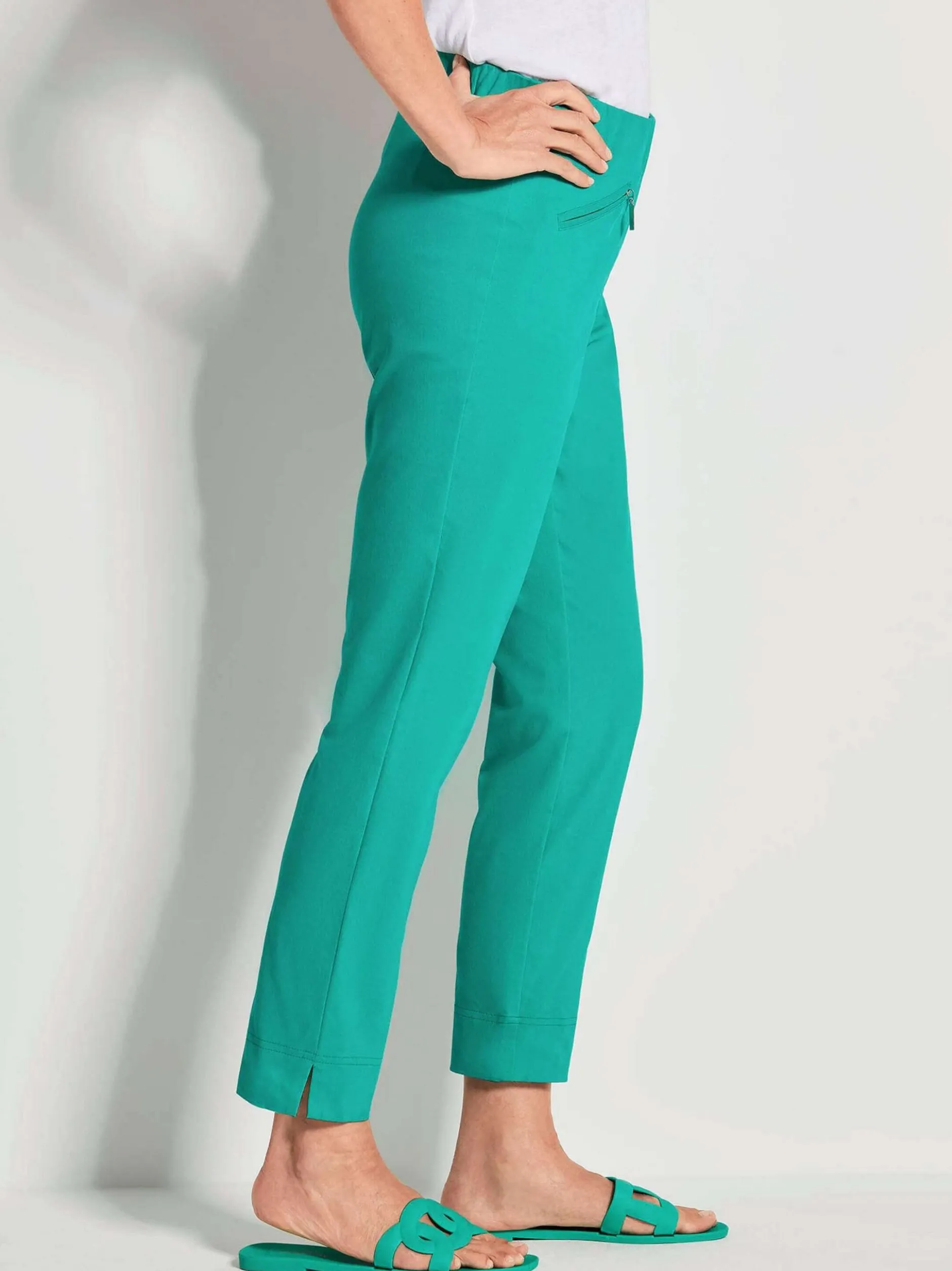 Goldner Damen Capri- & 7/8-Hosen - Kurzgröße in grün