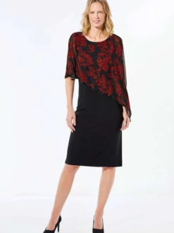 Goldner Damen Elegante Kleider in schwarz