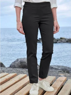 Goldner Damen Hosen - Kurzgröße in schwarz