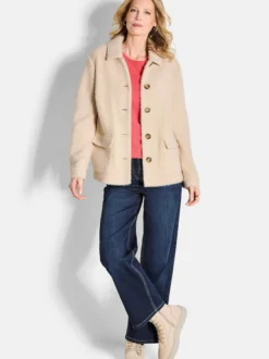 Goldner Damen Jacken - Kurzgröße in beige