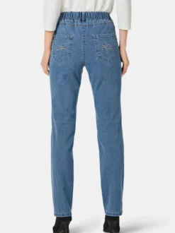 Goldner Damen Jeans in hellblau