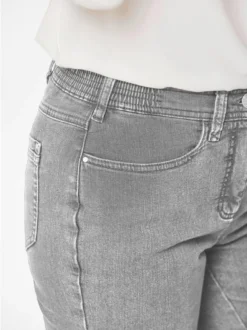 Goldner Damen Jeans in hellgrau