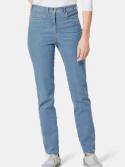 Goldner Damen Jeans in light stone