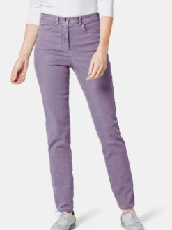 Goldner Damen Jeans in lila