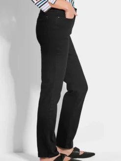 Goldner Damen Jeans in schwarz