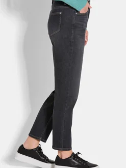 Goldner Damen Jeans in schwarz