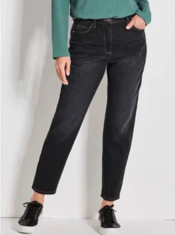 Goldner Damen Jeans in schwarz