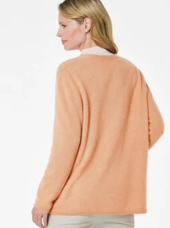 Goldner Damen Kaschmir in orange - Ärmel: langarm