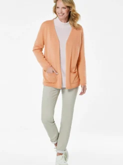 Goldner Damen Kaschmir in orange - Ärmel: langarm