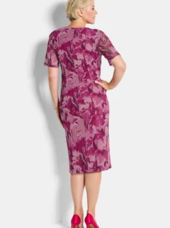Goldner Damen Kleid in rosa - Ausschnitt: V-Ausschnitt