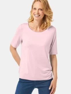 Goldner Damen Kurzarm-Shirts - Kurzgröße in rosa