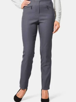 Goldner Damen Lange Hosen in grau