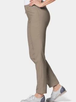 Goldner Damen Lange Hosen in taupe
