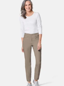 Goldner Damen Lange Hosen in taupe
