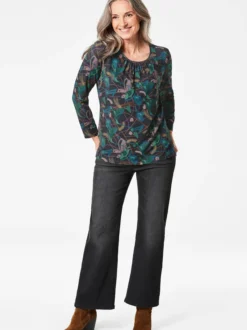 Goldner Damen Longshirts - Kurzgröße in mehrfarbig