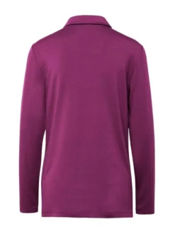 Goldner Damen Poloshirts in lila - Ärmel: langarm