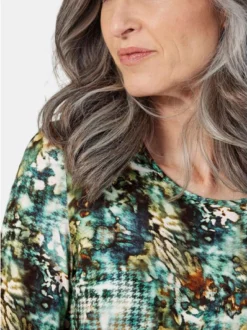 Goldner Damen Print Shirts in mehrfarbig