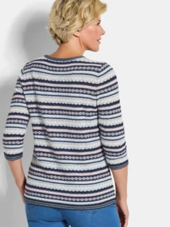 Goldner Damen Pullover in marine - Ausschnitt: Rundhals