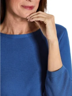 Goldner Damen Pullover in royal - Ausschnitt: U-Boot