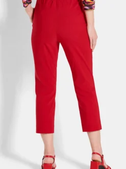 Goldner Damen Schlupfhosen in rot