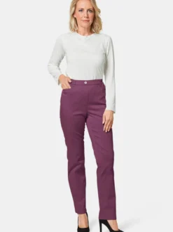 Goldner Damen Schlupfhosen in aubergine