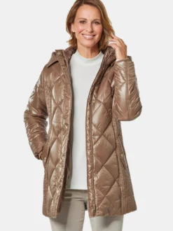 Goldner Damen Steppjacken in camel