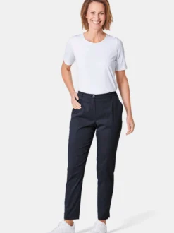 Goldner Damen Stoffhose in marine