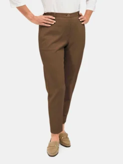 Goldner Damen Stoffhosen in braun