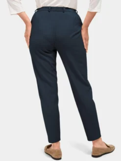 Goldner Damen Stoffhosen in blau